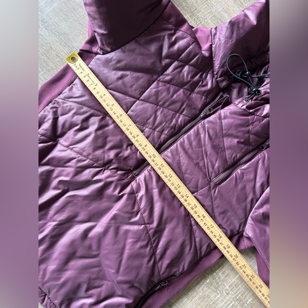 Oiselle Puffer Jacket Pullover 1/2 Zip Hooded Purple Women’s M Athleisure - Picture 14 of 16